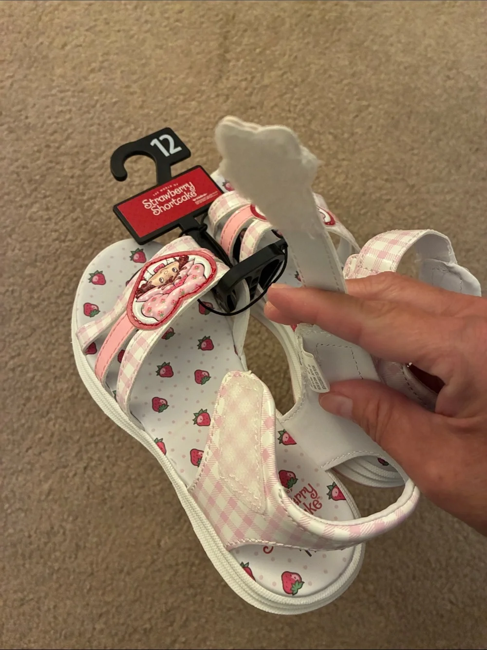 Strawberry Shortcake Velcro Sandals - Various Sizes